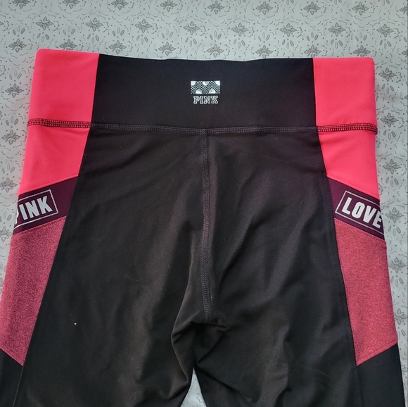 PINK- Ultimate Hot Pink & Black Leggings - Picture 4 of 5